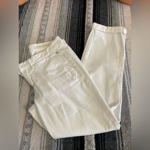 Anthropology. White chino style pants.